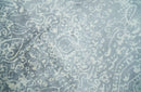 Premium Style Silver and Gray Traditional Medallion 5x8 Hand loom Viscose Area Rug