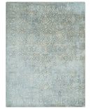 Premium Style Traditional Large Design Gray, Silver and Beige 5.6x7.9 Viscose Area Rug by The Rug Decor