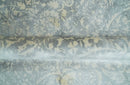 Premium Style Traditional Large Design Gray, Silver and Beige 5.6x7.9 Viscose Area Rug by The Rug Decor