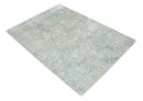 Premium Style Traditional Large Design Gray, Silver and Beige 5.6x7.9 Viscose Area Rug by The Rug Decor