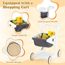Pretend Play Grocery Store Set with Shopping Cart and 2 Chalkboards-White by LJGDeals
