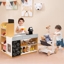 Pretend Play Grocery Store Set with Shopping Cart and 2 Chalkboards-White by DirectDeals