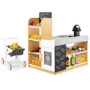 Pretend Play Grocery Store Set with Shopping Cart and 2 Chalkboards-White by LJGDeals