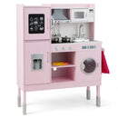 Pretend Play Kitchen for Kids with 16 Pieces Accessories-Pink by LJGDeals
