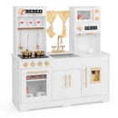 Pretend Play Kitchen for Kids with Coffee Maker-White by LJGDeals