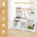 Pretend Play Kitchen for Kids with Coffee Maker-White by LJGDeals