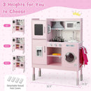 Pretend Play Kitchen for Kids with 16 Pieces Accessories-Pink by LJGDeals