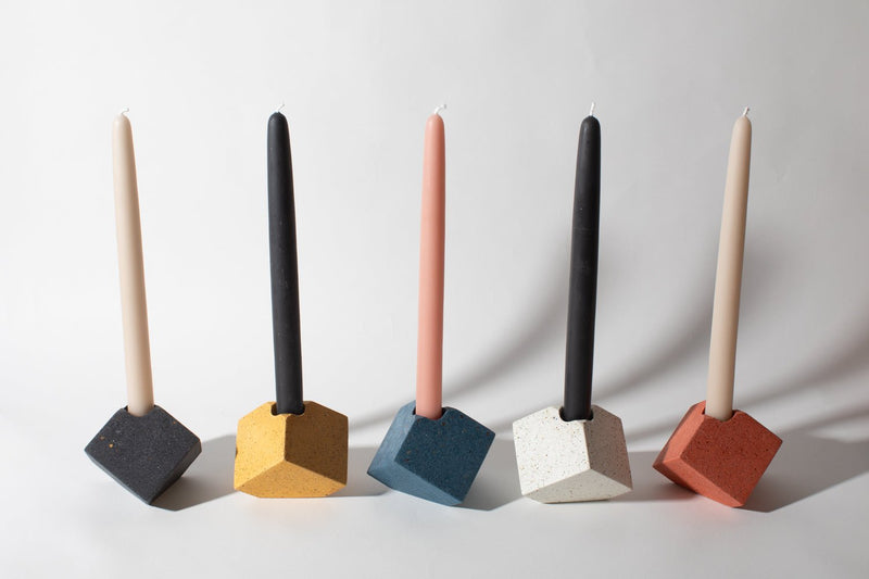 Cube Candlestick Holder | Marigold Terrazzo