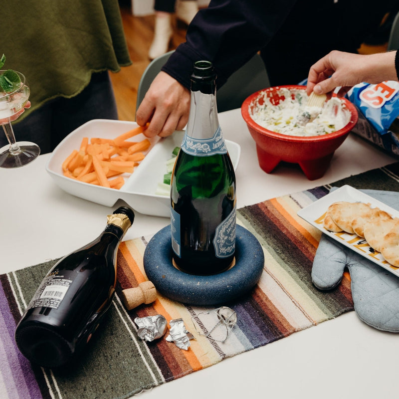 Wine Bottle Coaster | Cobalt Terrazzo