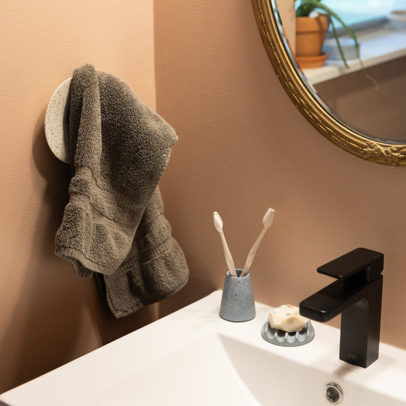 Dimple Wall Hook, Large | White Terrazzo