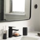 Cotton Swab Holder (w/o lid) | Black Terrazzo