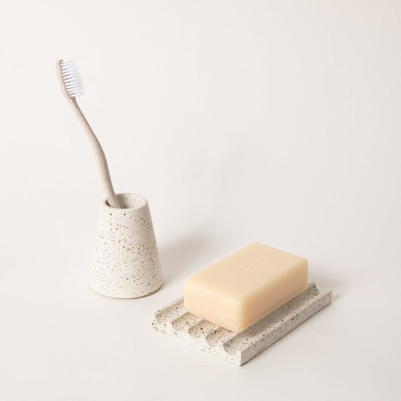 Toothbrush Holder | White Terrazzo