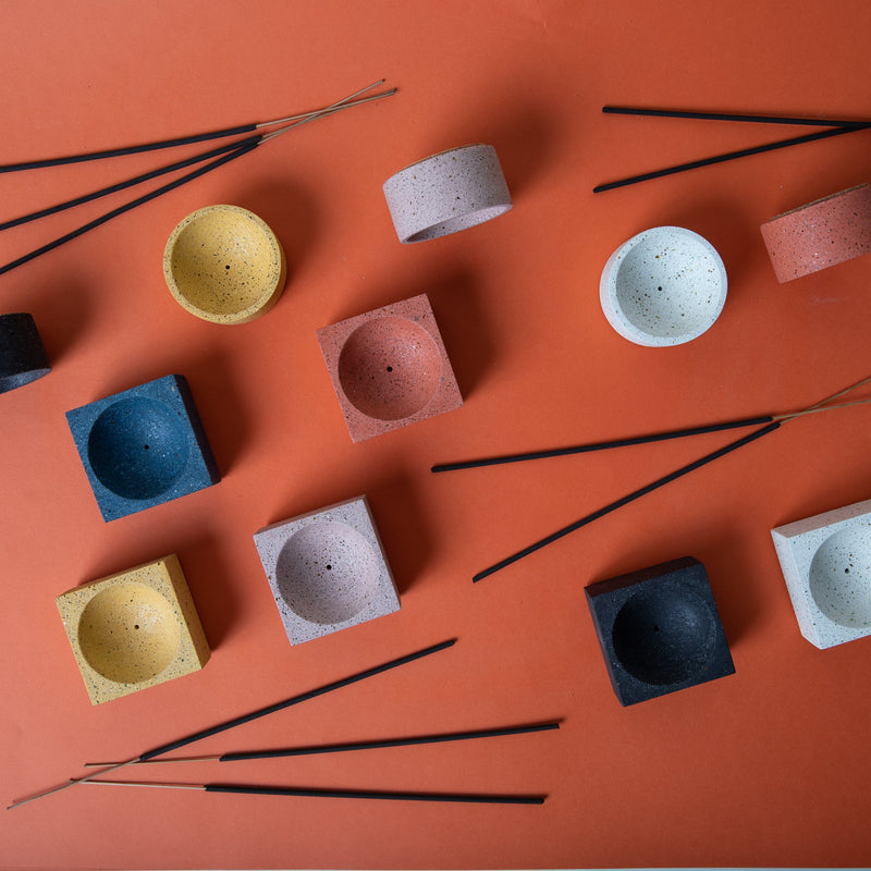Square Incense Holder | Lilac Terrazzo