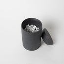 Cotton Swab Holder (w/o lid) | Black Terrazzo