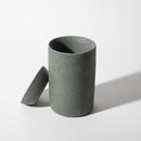 Cotton Swab Holder | Dark Green Terrazzo