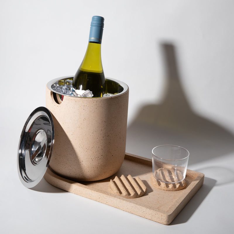 Ice Bucket Tray | Peach Terrazzo