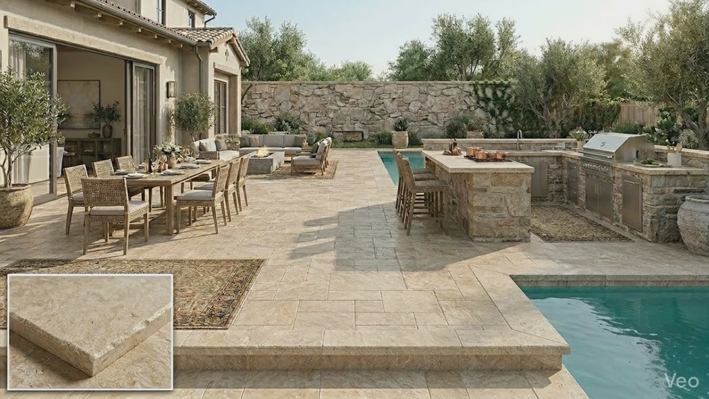 Scott Rustic Antique French Pattern Set Travertine Tile