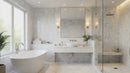 Carrara White Polished Marble Tiles