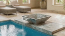 Silver Travertine Natural Stone Pool Square Poolwok with Lip