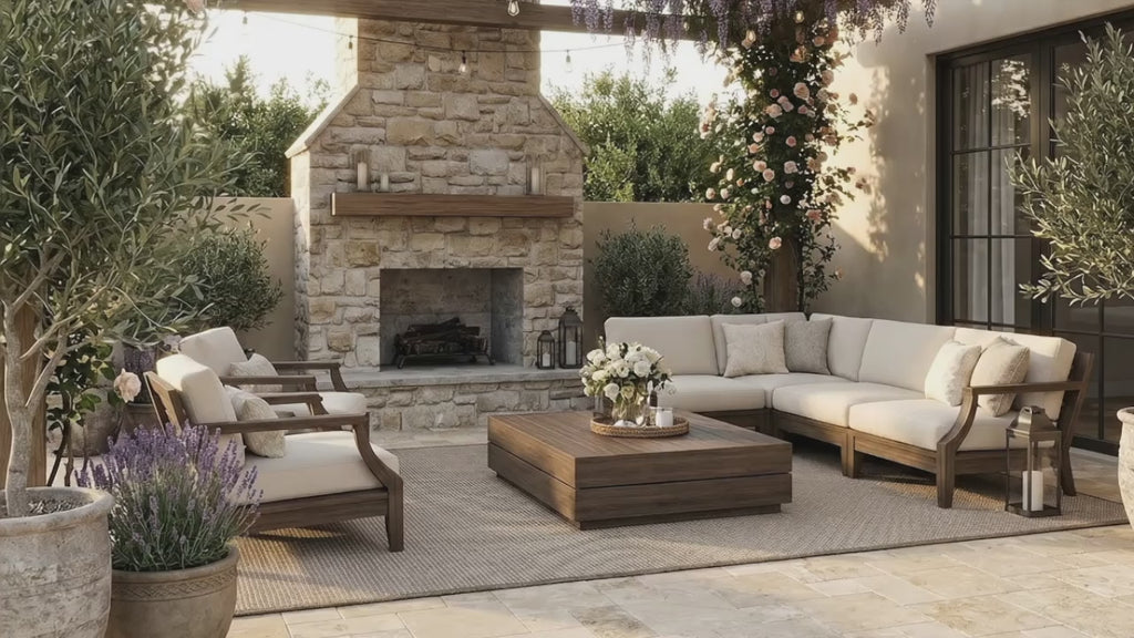 Ivory Harmony Travertine Filled and Tumbled Pavers
