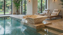 Diana Royal Marble Natural Stone Pool Square Poolwok with Lip