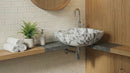 Calacatta Viola Marble Wall-Mount Bathroom Corner Vanity Sink (W)12" (L)12" (H)6"