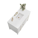 James Martin Myrrin 48" Single Bathroom Vanity, Bright White