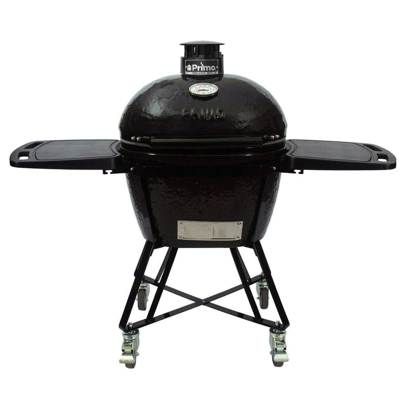Primo Oval Large 300 All-In-One Ceramic Kamado Grill W/ Cradle, Side Shelves & Stainless Steel Grates [PGCLGC] (SAK21293)