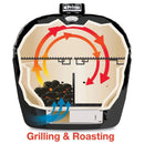 Primo Oval Large 300 All-In-One Ceramic Kamado Grill W/ Cradle, Side Shelves & Stainless Steel Grates [PGCLGC] (SAK21293) by SAKSBY.com