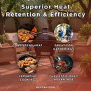 Primo Oval Large 300 All-In-One Ceramic Kamado Grill W/ Cradle, Side Shelves & Stainless Steel Grates [PGCLGC] (SAK21293) by SAKSBY.com