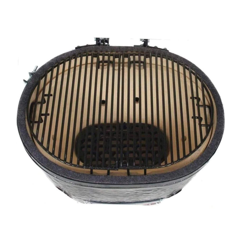 Primo Oval Large 300 Ceramic Kamado BBQ Grill W/ Stainless Steel Grates [PGCLGH] (SAK14871)