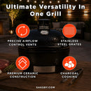 Primo Oval XL 400 Ceramic Kamado BBQ Grill W/ Stainless Steel Grates [PGCXLH] (SAK23100) by SAKSBY.com