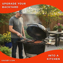 Primo Oval XL 400 Ceramic Kamado BBQ Grill W/ Stainless Steel Grates [PGCXLH] (SAK23100) by SAKSBY.com