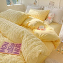 GobekUsa Princess Bedding Set - French Style Wash Cotton, Solid Color Summer Soft Set