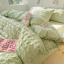 GobekUsa Princess Bedding Set - French Style Wash Cotton, Solid Color Summer Soft Set