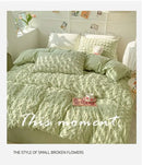 GobekUsa Princess Bedding Set - French Style Wash Cotton, Solid Color Summer Soft Set