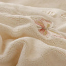 GobekUsa Butterflies & Flowers Embroidery Ruffles Princess Bedding Set - 4Pcs
