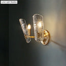 GobekUsa Prism Crystal Wall Sconce with 1/2 Lights - Brass Mount for Corridors