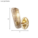 GobekUsa Prism Crystal Wall Sconce with 1/2 Lights - Brass Mount for Corridors