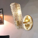 GobekUsa Prism Crystal Wall Sconce with 1/2 Lights - Brass Mount for Corridors