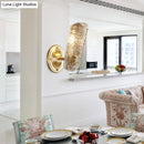 GobekUsa Prism Crystal Wall Sconce with 1/2 Lights - Brass Mount for Corridors