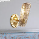 GobekUsa Prism Crystal Wall Sconce with 1/2 Lights - Brass Mount for Corridors