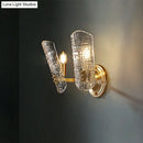 GobekUsa Prism Crystal Wall Sconce with 1/2 Lights - Brass Mount for Corridors