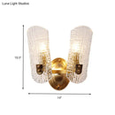 GobekUsa Prism Crystal Wall Sconce with 1/2 Lights - Brass Mount for Corridors