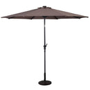 High Quality 10 Ft Patio Solar Umbrella with Crank Solar-powered LED Lights 8 Firm UV Protective Outdoor Patio Beach Umbrella