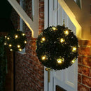 Artificial Topiary Grass Ball with Solar Lights, includes hook by Outdoor Solar Outlet