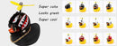 Yellow Small Bike Duck Bicycle Bell Luminous Normal Duck Ducky Bicycle Airscrew Helmet Wind Motor Riding Cycling Lights Horn Rubber Duck Helmet Bike Horn Bell Car Decoration Bicycle Horn