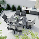 Lume Textilene Outdoor Dining Set, 7-Piece, 2 Swivel
