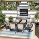 Lume Textilene Outdoor Dining Set, 7-Piece, 2 Swivel
