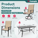 Lume Textilene Outdoor Dining Set, 7-Piece, 2 Swivel